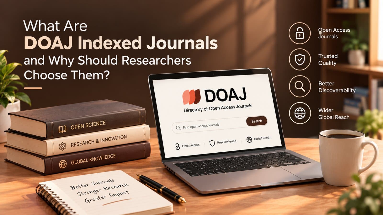 Open access DOAJ journals icon with checklist